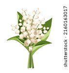 spring bouquet of lily of the... | Shutterstock .eps vector #2160163017