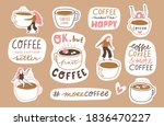 Vector Coffee Sticker Pack In...