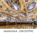 Small photo of VENICE, ITALY - FEBRUARY 11: Grand council chamber at Doge's palace on February 11, 2018 in Venice