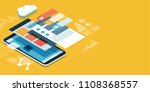 app development and web design  ... | Shutterstock .eps vector #1108368557