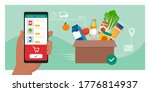 online grocery shopping  user... | Shutterstock .eps vector #1776814937