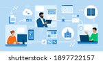 business people working... | Shutterstock .eps vector #1897722157