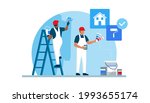 professional painters and... | Shutterstock .eps vector #1993655174
