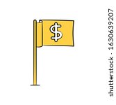 dollar sign flag icon vector | Shutterstock .eps vector #1630639207