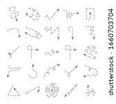 dash line arrow icons vector set | Shutterstock .eps vector #1660703704