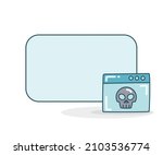 blank note board with malware... | Shutterstock .eps vector #2103536774