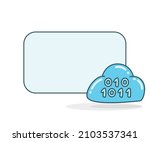 blank note board with binary... | Shutterstock .eps vector #2103537341