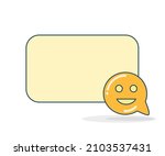 blank note board with smile... | Shutterstock .eps vector #2103537431