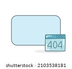blank note board with web error ... | Shutterstock .eps vector #2103538181