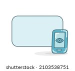 blank note board with eye scan... | Shutterstock .eps vector #2103538751