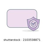blank note board with secured... | Shutterstock .eps vector #2103538871