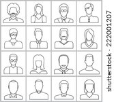people icons set  office people ... | Shutterstock .eps vector #222001207