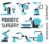 robot assisted surgery set ... | Shutterstock .eps vector #253069867