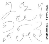 hand drawn set of arrows  | Shutterstock .eps vector #519984031