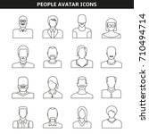 people avatar icons line style | Shutterstock .eps vector #710494714