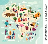 vector map of brazil. brazilian ... | Shutterstock .eps vector #1146652634
