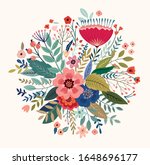 beautiful romantic flower... | Shutterstock .eps vector #1648696177