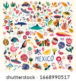 mexican decorative vector... | Shutterstock .eps vector #1668990517
