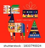 christmas pattern in... | Shutterstock .eps vector #1833790024