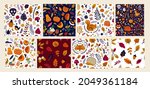 collection of aautumn seamless... | Shutterstock .eps vector #2049361184