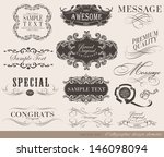 calligraphic design elements... | Shutterstock .eps vector #146098094
