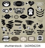 set of vintage retro labels | Shutterstock .eps vector #163406234