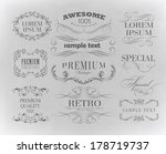 calligraphic design elements | Shutterstock .eps vector #178719737