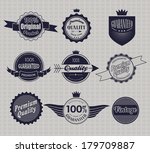 set of retro vintage labels. | Shutterstock . vector #179709887