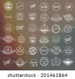 mega set of thin lineretro... | Shutterstock .eps vector #201461864