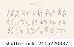 trendy floral branch and... | Shutterstock .eps vector #2115220337