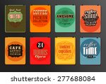 set of vintage poster  flyer ... | Shutterstock .eps vector #277688084