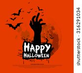 happy halloween design with... | Shutterstock .eps vector #316291034
