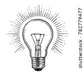 engraving light bulb | Shutterstock .eps vector #782779477