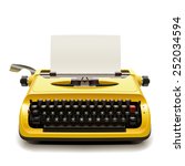 Yellow Vintage Typewriter With...