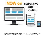 responsive web design  blue... | Shutterstock .eps vector #113839924