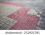 Patterned brick flooring