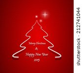 christmas greeting card ... | Shutterstock .eps vector #212741044