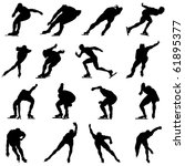 skating man silhouette set for... | Shutterstock . vector #61895377