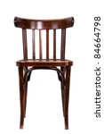 Brown Bent Wood Chair Isolated...