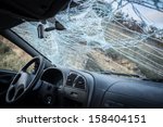Broken Windshield-Car Crash