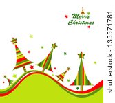 christmas tree background | Shutterstock . vector #135571781