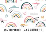 seamless vector pattern with... | Shutterstock .eps vector #1686858544
