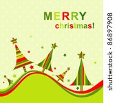 template christmas greeting... | Shutterstock .eps vector #86897908