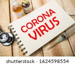 Small photo of Corona virus, mysterious viral pneumonia in Wuhan, China. Similar to MERS CoV or SARS virus (severe acute respiratory syndrome). Health care and medical concept