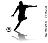soccer player silhouettes | Shutterstock .eps vector #9625900