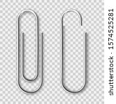 realistic metal paper clip... | Shutterstock .eps vector #1574525281