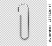 realistic metal paper clip... | Shutterstock .eps vector #1574636464