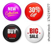 realistic badges with text.... | Shutterstock .eps vector #1762195577