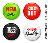 realistic badges with text.... | Shutterstock .eps vector #1762303184