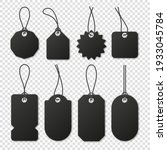 realistic black price tags... | Shutterstock .eps vector #1933045784